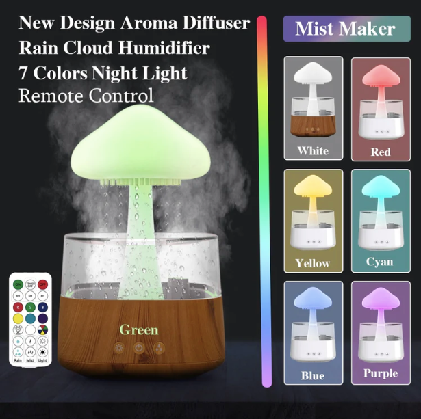 Mushroom Humidifier Lamp