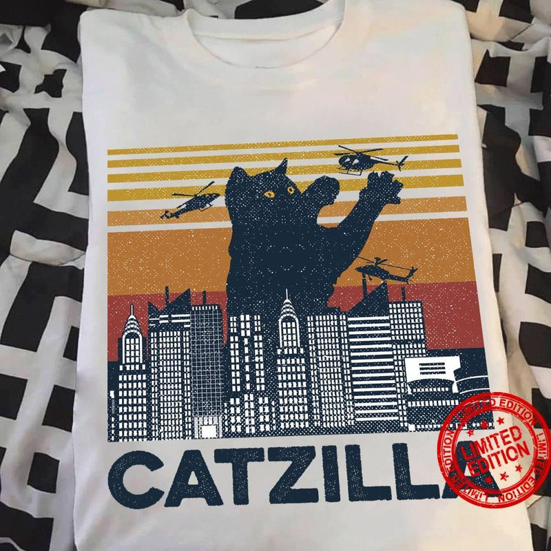 Funny Catzilla Cat T-Shirt