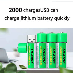 2 Pcs USB Rechargeable Battery