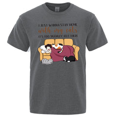 "Stay Home WIth My Cats" T-Shirt