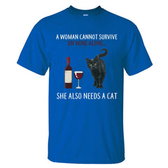 "She Also Needs A Cat" T-Shirt