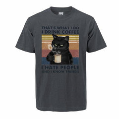 "I Drink Coffee" Cat T-Shirt