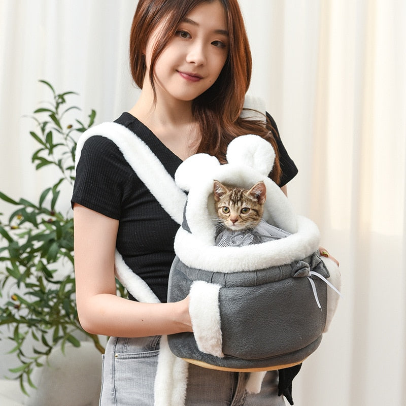 Winter Warm Cat Backpack