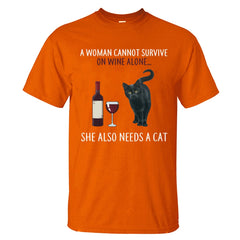 "She Also Needs A Cat" T-Shirt