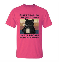 "I Drink Coffee" Cat T-Shirt