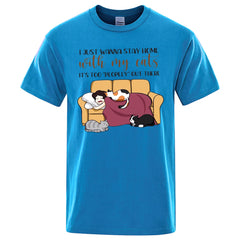 "Stay Home WIth My Cats" T-Shirt
