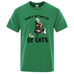 "Easily Distracted By Cats" T-Shirt