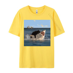 Funny Shark and Cat T-Shirt