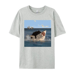 Funny Shark and Cat T-Shirt