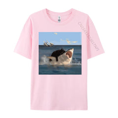 Funny Shark and Cat T-Shirt