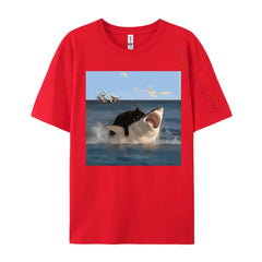 Funny Shark and Cat T-Shirt