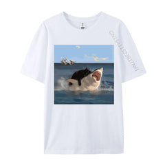 Funny Shark and Cat T-Shirt