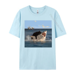 Funny Shark and Cat T-Shirt