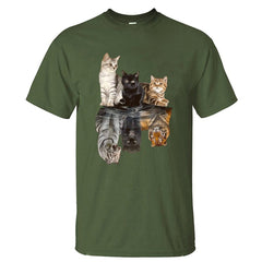 Cute Cat Reflection T-Shirt