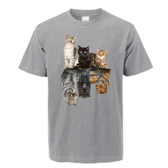 Cute Cat Reflection T-Shirt